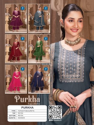 Purkha by kaya 3 piece Concept In anarkali suit catalogue at low rate readymade suit catalogs