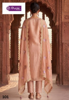 Purple Creation Amara Gold Silk Designer Embroidery Dress Material dress material catalogs
