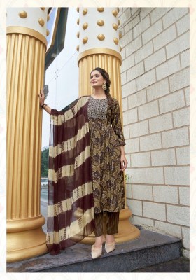 Pushpa vol 1 by Mystic 9 premium quality capsule foil printed kurta bottom and dupatta catalogue  readymade suit catalogs