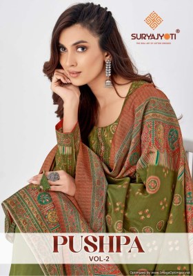 Pushpa vol 2 by Suryajyoti modal dishcharge print unstitched dress material catalogue at low rate dress material catalogs