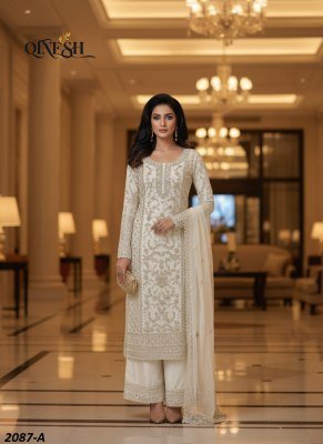 QTNESH 2087 Ready-to-Wear Butterfly Net Embroidered Suit Set with Dupatta readymade suit catalogs