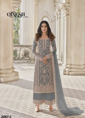 QTNESH 2087 Ready-to-Wear Butterfly Net Embroidered Suit Set with Dupatta readymade suit catalogs