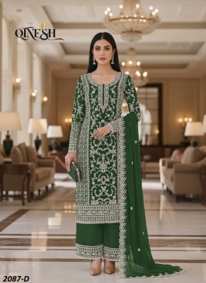 QTNESH 2087 Ready-to-Wear Butterfly Net Embroidered Suit Set with Dupatta readymade suit catalogs