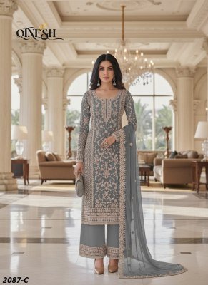 QTNESH 2087 Ready-to-Wear Butterfly Net Embroidered Suit Set with Dupatta readymade suit catalogs