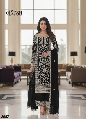 QTNESH 2087 Ready-to-Wear Butterfly Net Embroidered Suit Set with Dupatta readymade suit catalogs