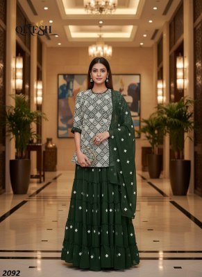 QTNESH Heavy Fox Georgette Embroidered Suit with Skirt & Dupatta readymade suit catalogs