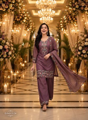 QTNESH Roman Simmar Embroidered Designer Palazzo Suit Set Fancy Palazzo suit catalogue