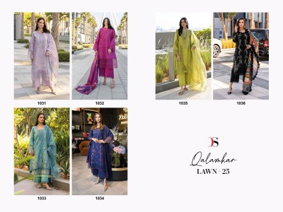 Qalamkar lawn 25 by Deepsy Suits Pure Cotton Heavy Embroidered unstitched suit catalogue at affordable rate salwar kameez catalogs