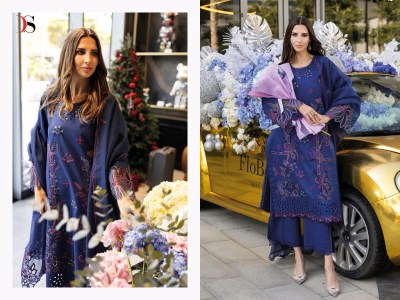 Qalamkar lawn 25 by Deepsy Suits Pure Cotton Heavy Embroidered unstitched suit catalogue at affordable rate salwar kameez catalogs