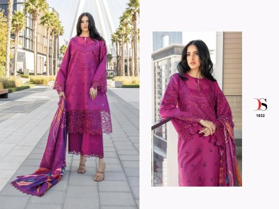 Qalamkar lawn 25 by Deepsy Suits Pure Cotton Heavy Embroidered unstitched suit catalogue at affordable rate salwar kameez catalogs