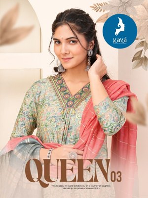 Queen 3 by Kaya chanderi modal print unstitched dress material catalogue salwar kameez catalogs