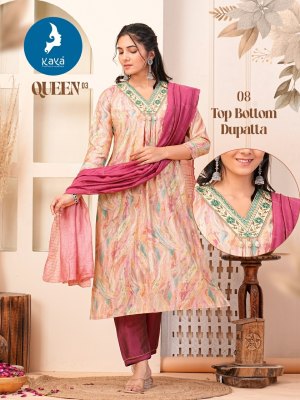 Queen 3 by Kaya chanderi modal print unstitched dress material catalogue salwar kameez catalogs