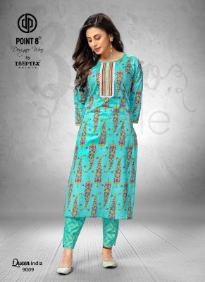 Queen India Vol 9 by Deeptex Pure Cotton Embroidered Kurti Catalogue at Affordable rate kurtis catalogs