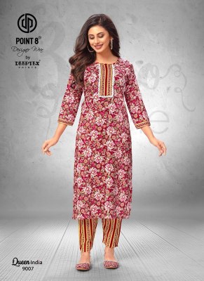 Queen India Vol 9 by Deeptex Pure Cotton Embroidered Kurti Catalogue at Affordable rate kurtis catalogs