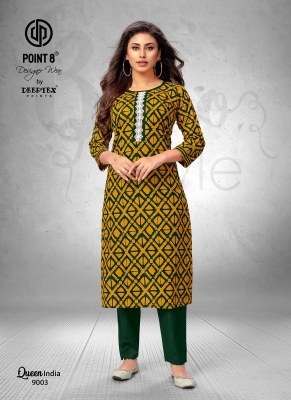 Queen India Vol 9 by Deeptex Pure Cotton Embroidered Kurti Catalogue at Affordable rate kurtis catalogs
