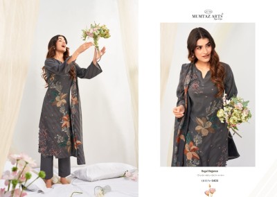 Queen muslin by Mumtaz Arts Pre Viscose Digital Printed Unstitched suit catalogue at affordable rate dress material catalogs