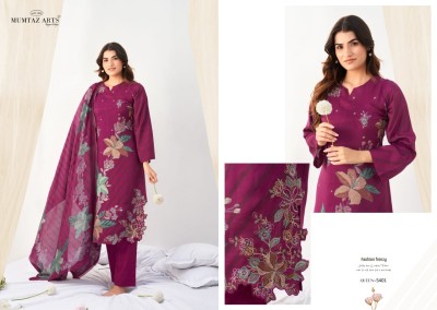 Queen muslin by Mumtaz Arts Pre Viscose Digital Printed Unstitched suit catalogue at affordable rate dress material catalogs