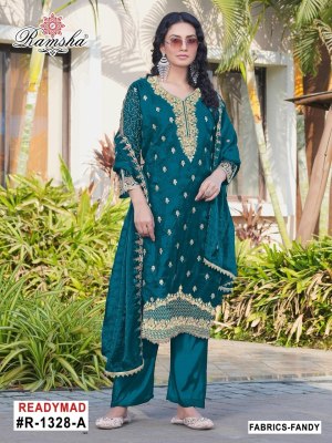 R 1328 NX by Ramsha Fancy with full embroidered pakistani suit collection with low rate  pakistani suit catalogs