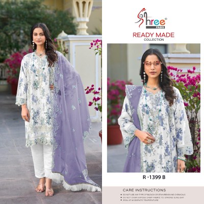 R 1399 by Shree fab Organza digital printed Khatli work readymade suit readymade suit collection  readymade suit catalogs