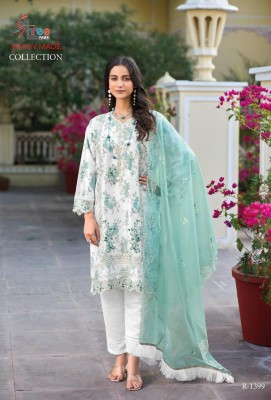 R 1399 by Shree fab Organza digital printed Khatli work readymade suit readymade suit collection  readymade suit catalogs