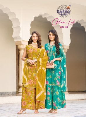 RADHIKA LIFE STYLE Glam Look Vol-4 Milano Silk Palazzo Suit with Dupatta 