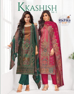 RADHIKA LIFE STYLE KKASHISH Vol-2 Jam Foil Print Kurti Pant Dupatta Set wholesale catalogs