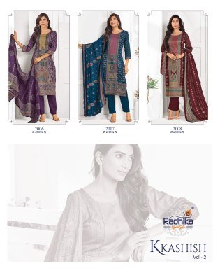 RADHIKA LIFE STYLE KKASHISH Vol-2 Jam Foil Print Kurti Pant Dupatta Set kurti pant with dupatta Catalogs