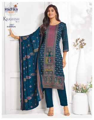 RADHIKA LIFE STYLE KKASHISH Vol-2 Jam Foil Print Kurti Pant Dupatta Set kurti pant with dupatta Catalogs
