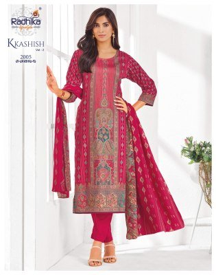 RADHIKA LIFE STYLE KKASHISH Vol-2 Jam Foil Print Kurti Pant Dupatta Set kurti pant with dupatta Catalogs