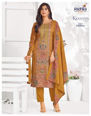 RADHIKA LIFE STYLE KKASHISH Vol-2 Jam Foil Print Kurti Pant Dupatta Set kurti pant with dupatta Catalogs