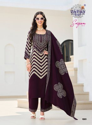 RADHIKA LIFE STYLE SARGAM Vol-1 Gajji Silk Kurti Palazzo Dupatta Set Fancy Palazzo suit catalogue