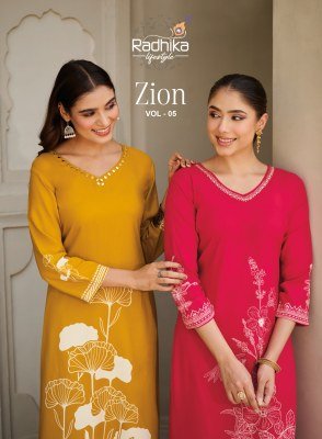 RADHIKA LIFE STYLE ZION Vol-5 Heavy Discharge Foil Print Handwork 2-Piece Cord Set 