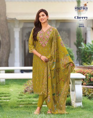 RADHIKA Lifestyle CHERRY Vol-5 Modal Embroidery Top Pant Dupatta Set kurti pant with dupatta Catalogs