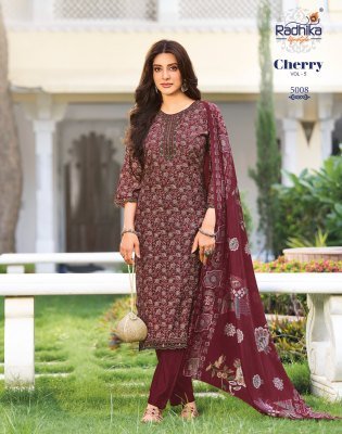 RADHIKA Lifestyle CHERRY Vol-5 Modal Embroidery Top Pant Dupatta Set kurti pant with dupatta Catalogs