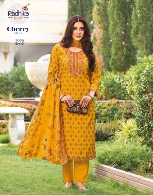 RADHIKA Lifestyle CHERRY Vol-5 Modal Embroidery Top Pant Dupatta Set kurti pant with dupatta Catalogs