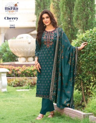 RADHIKA Lifestyle CHERRY Vol-5 Modal Embroidery Top Pant Dupatta Set kurti pant with dupatta Catalogs