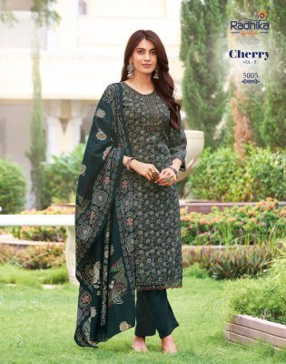 RADHIKA Lifestyle CHERRY Vol-5 Modal Embroidery Top Pant Dupatta Set kurti pant with dupatta Catalogs