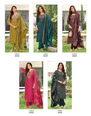 RADHIKA Lifestyle CHERRY Vol-5 Modal Embroidery Top Pant Dupatta Set kurti pant with dupatta Catalogs