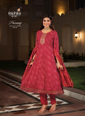 RADHIKA Lifestyle PRASANG Vol-2 Karwa Chauth Special Anarkali Gown 3-Piece Set readymade suit catalogs