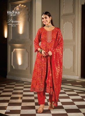 RADHIKA Lifestyle PRASANG Vol-2 Karwa Chauth Special Anarkali Gown 3-Piece Set readymade suit catalogs