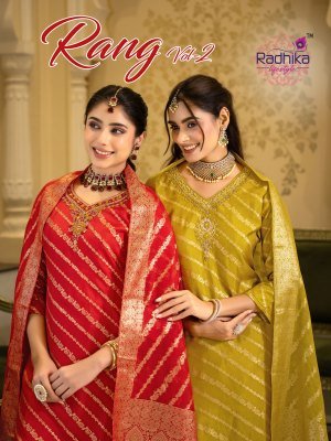 RADHIKA Lifestyle RANG Vol-2 Dola Silk Jacquard Lehriya 3-Piece Set 