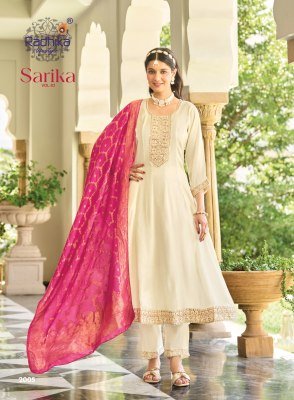 RADHIKA Lifestyle SARIKA VOL 2 Roman Glass Silk Anarkali Gown with Dupatta fancy Anarkali suit catalogs