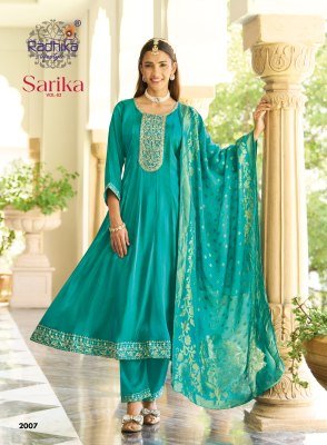 RADHIKA Lifestyle SARIKA VOL 2 Roman Glass Silk Anarkali Gown with Dupatta fancy Anarkali suit catalogs