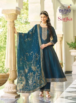 RADHIKA Lifestyle SARIKA VOL 2 Roman Glass Silk Anarkali Gown with Dupatta fancy Anarkali suit catalogs