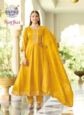 RADHIKA Lifestyle SARIKA VOL 2 Roman Glass Silk Anarkali Gown with Dupatta fancy Anarkali suit catalogs