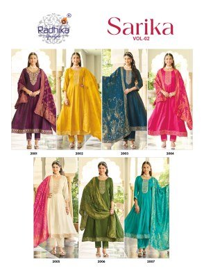 RADHIKA Lifestyle SARIKA VOL 2 Roman Glass Silk Anarkali Gown with Dupatta fancy Anarkali suit catalogs