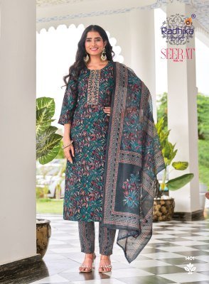 RADHIKA Lifestyle Seerat Vol-14 Heavy Rayon Capsule Kurti with Digital Print Dupatta kurti pant with dupatta Catalogs