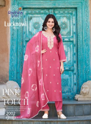 RADHIKA lifestyle Lucknowi Vol 2 Top bottom dupptta Summer Collection   kurtis catalogs