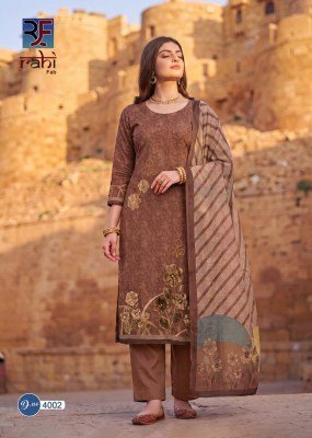 RAHI FAB RISING GOLD Vol-4 Cotton Organic Print Gold Hand Work Dress Material dress material catalogs