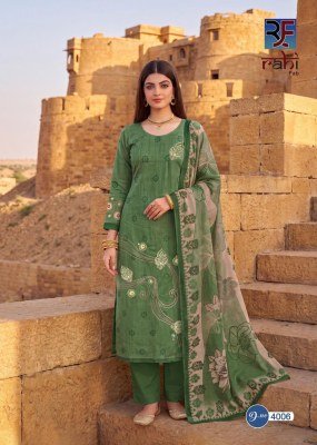 RAHI FAB RISING GOLD Vol-4 Cotton Organic Print Gold Hand Work Dress Material dress material catalogs